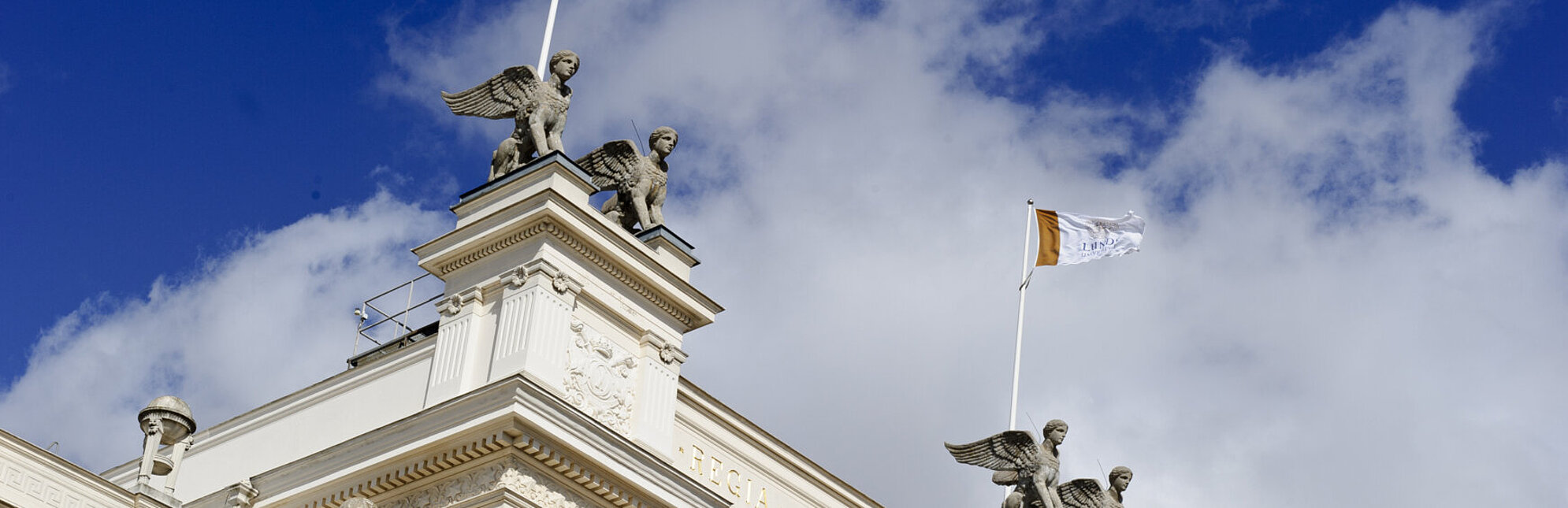 Part of the main building at Lund University